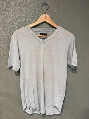 Men's Blue and Grey T-shirt